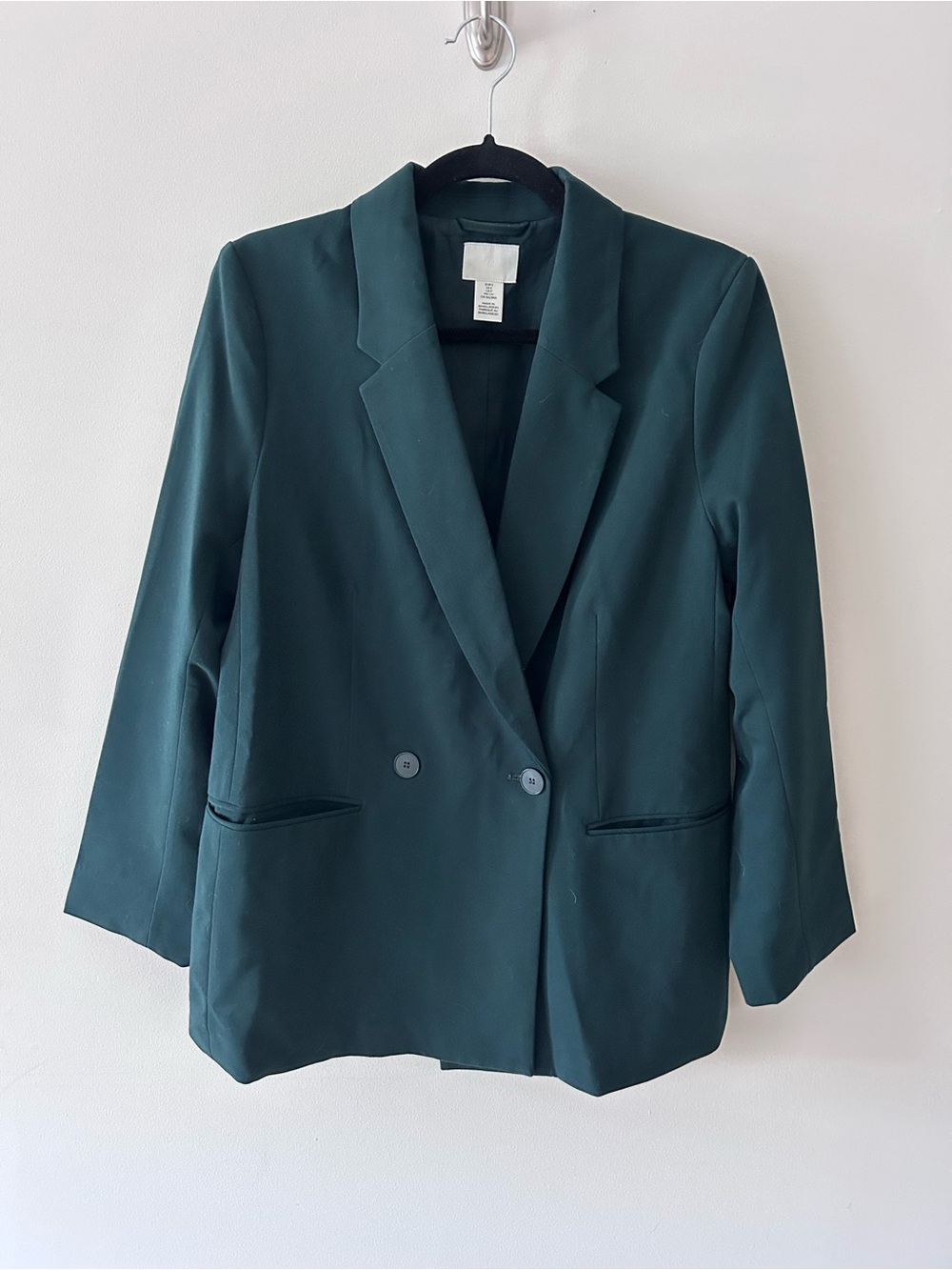 H&M Forest Green Double-Breasted Blazer